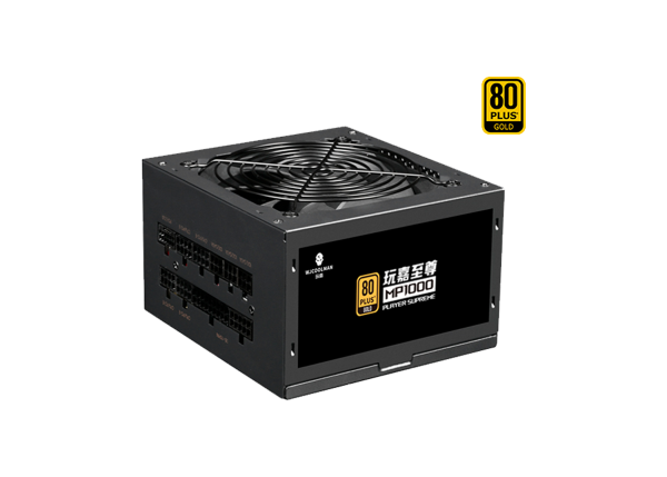 Qida bloku "WjCoolman MP1000 1000Watt 80+ Gold (Black)"
