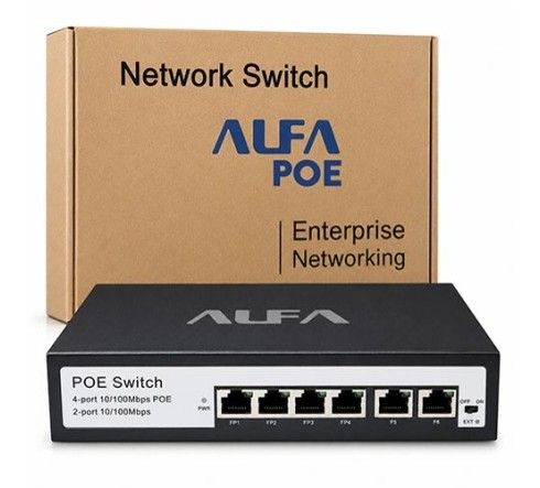 6 Port Alfa P104 Smart POE Switch