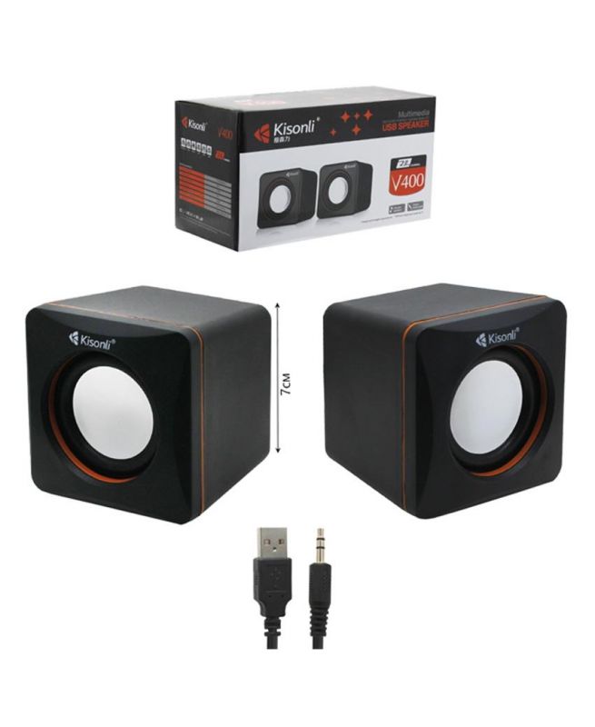 PC dinamik-Stereo dinamik “Kisonli V400” (USB AUX Səs gücləndirici)