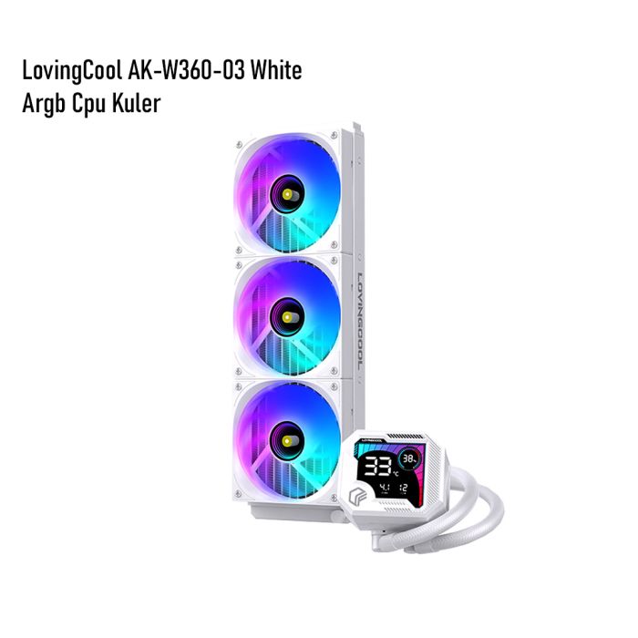 ARGB Cpu Fan " LovingCool AK-W360-03 White"