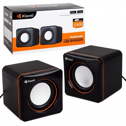 PC dinamik-Stereo dinamik “Kisonli V400” (USB AUX Səs gücləndirici)