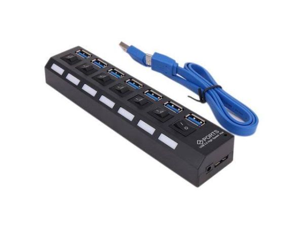 7 Port USB 3.0 HUB for Macbook PC Laptop without power plug