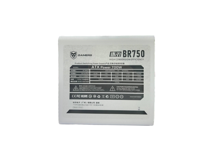 Qida bloku "Gamers BR750 80+ Silver Gaming (White)"