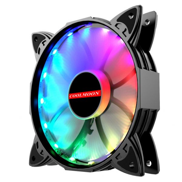 Rgb Kuler “Coolmoon Amber” Led 120mm ( gaming Case Fan) komputer soyutma sistemi