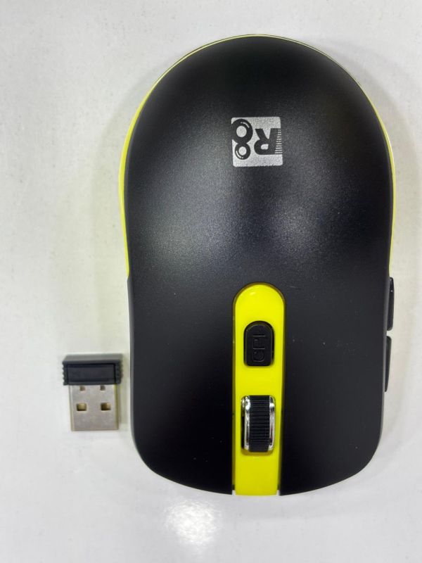 R8 1736 Wireless Mouse Black-Yellow