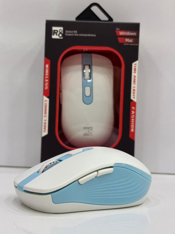 R8 1736 Wireless Mouse White-Blue