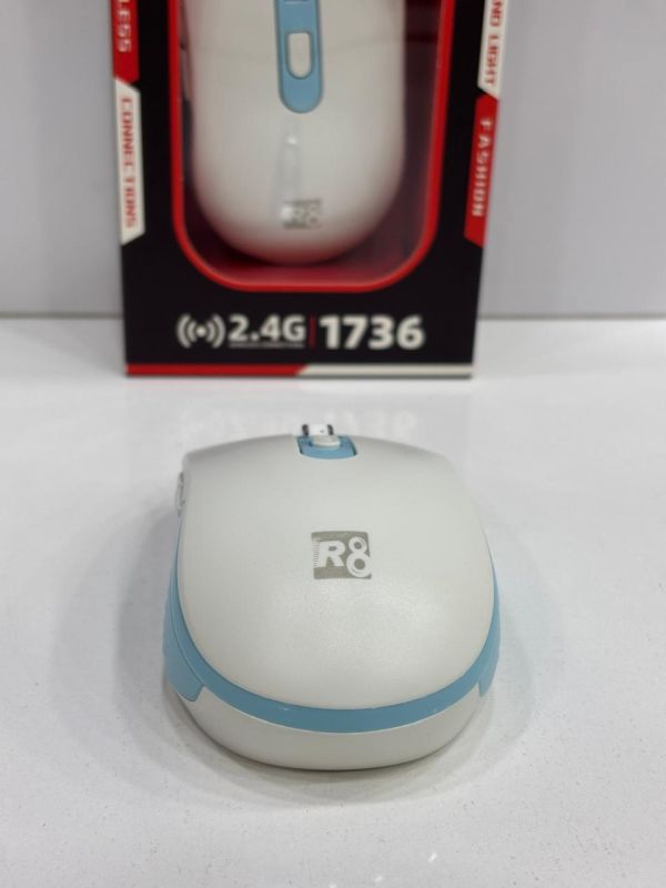 R8 1736 Wireless Mouse White-Blue