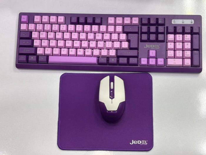 Klaviatura dəsti '' Jedel WS737 Wireless Purple ''