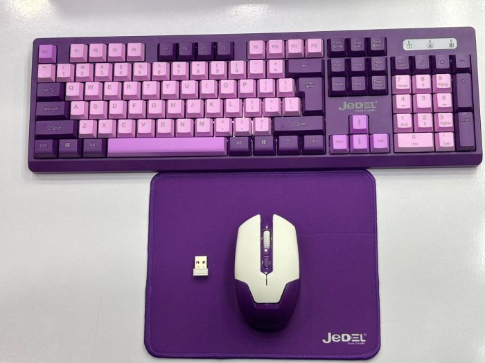 Klaviatura dəsti '' Jedel WS737 Wireless Purple ''