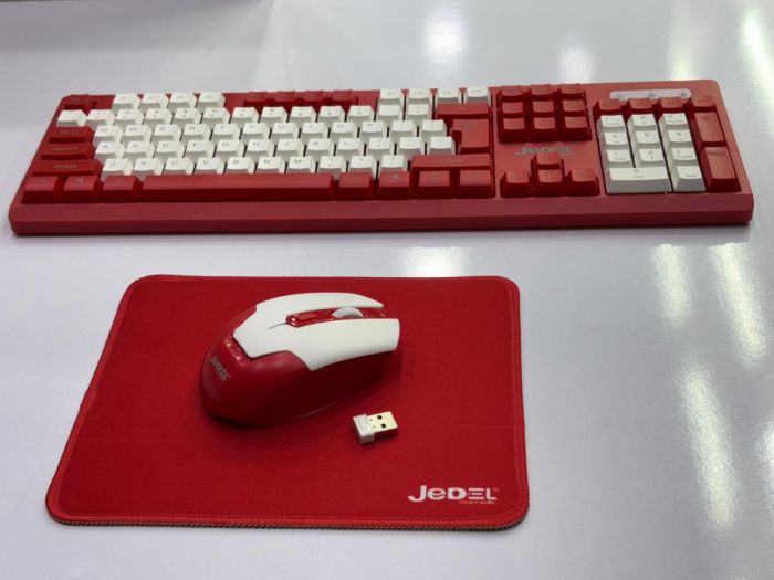 Klaviatura dəsti '' Jedel WS737 Wireless Red ''