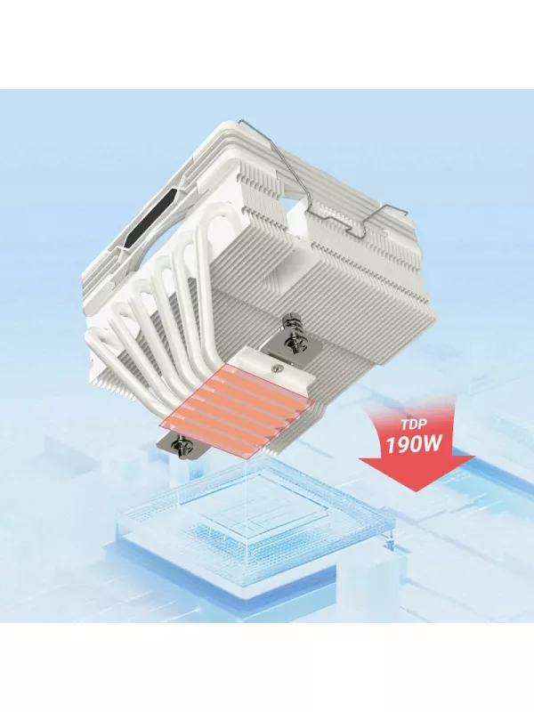 Argb CPU Fan "Coolmoon T600 White"