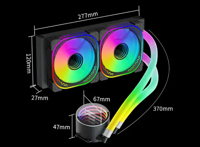 Argb Cpu Kuler " LovingCool LC-B240-V Full Argb (Black)"