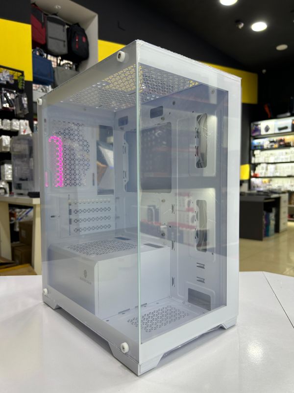Gaming Case "WjCoolman Rhombic M-Atx Aquarium White"
