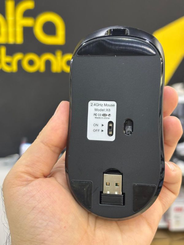 Kompüter siçanı "T-Wolf X8 Wireless Rechargable Black"