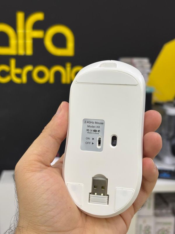 Kompüter siçanı "T-Wolf X8 Wireless Rechargable White"
