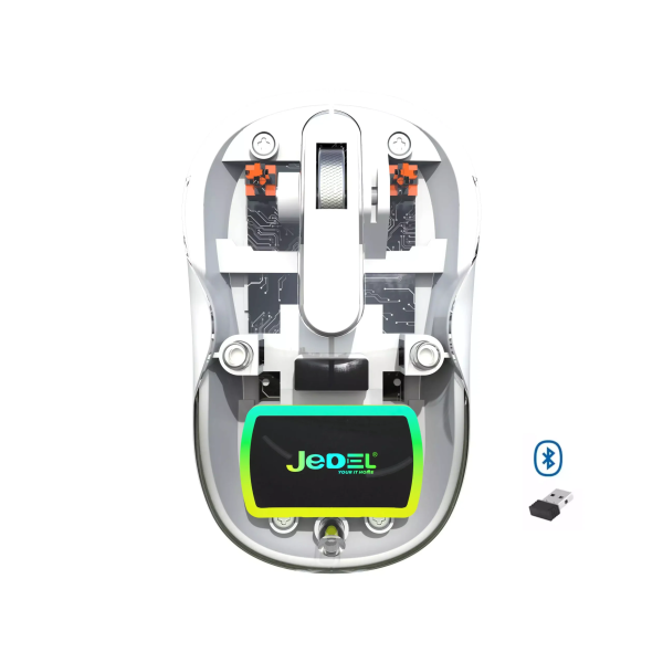 Kompüter siçanı "Jedel WD141 White Wi-Fi & Bluetooth Rechargable"